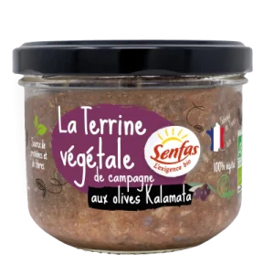 Senfas -- Terrine végétale de campagne olives kalamata bio - 200 g