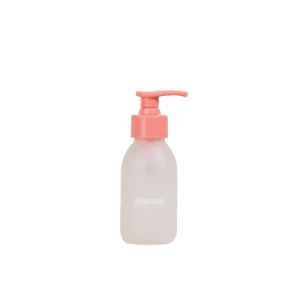Pimpant -- Bouteille en verre rechargeable pour dentifrice (pompe rose kids) - 80 mL