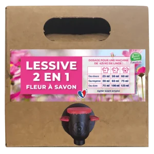 Bulle Verte -- Lessive liquide 2 en 1 fleur à savon - 3 l