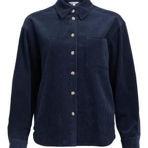 Chemise velours bleu OBJGALA