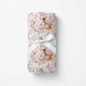 Couverture en mousseline de bambou | Forêt rosée