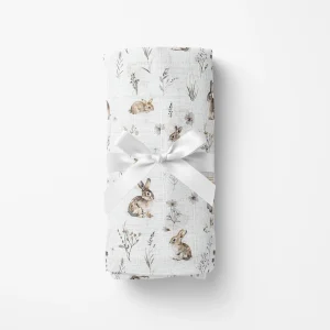 Couverture en mousseline de bambou | Lapins des Bois