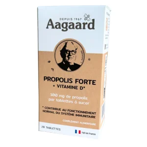 Aagaard -- Propolis forte avec vitamine D à sucer - 28 tablettes
