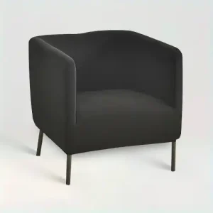 Housse de fauteuil carré en tissu - Alix