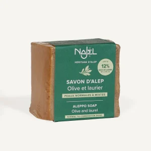 Savon d'Alep traditionnel 12% laurier