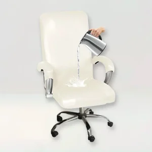 Housse de chaise de bureau effet cuir imperméable - Eliza
