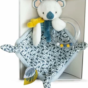 Doudou et Compagnie - Doudou Hochet - Yoca le Koala - Jouet Educatif - Boîte Cadeau - 22 Cm - Idée Cadeau de Naissance Fille et Garçon