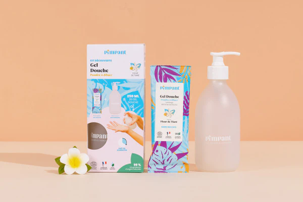 Pimpant -- Kit découverte Gel douche Tiaré - 1 bouteille + 1 recharge – Image 3