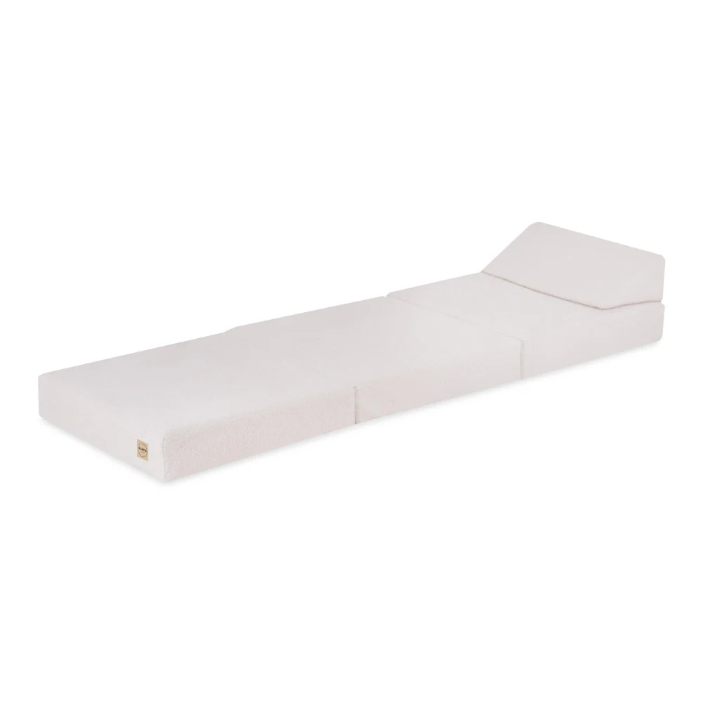 Matelas Foldie large avec appui-tête - Agneau crème - Plush Nest – Image 3