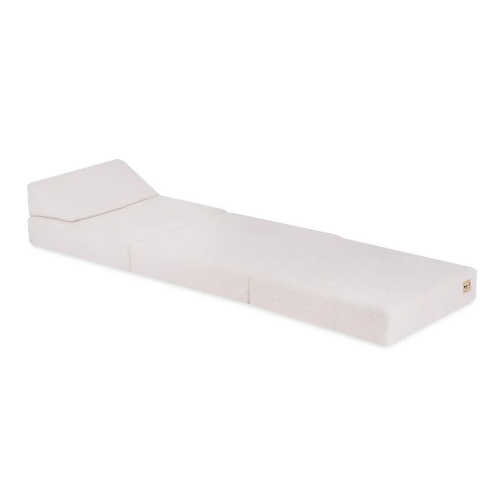 Matelas Foldie large avec appui-tête - Agneau crème - Plush Nest – Image 4