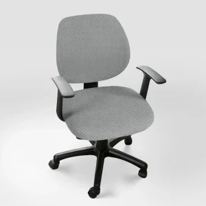 Housse de chaise de bureau en jacquard effet tressé - Teresa