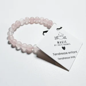 Jolis Baumes -- Bracelet enfant tendresse quartz rose