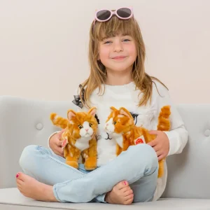 Chat tigre rouge debout 20 cm - Peluches - Peluches - Teddy Hermann