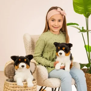Border Collie tricolore assis 30 cm - peluche - peluche - Teddy Hermann