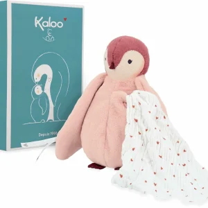 Complices – Peluche à Bisous – avec Mouchoir Mousseline de Coton - Rose