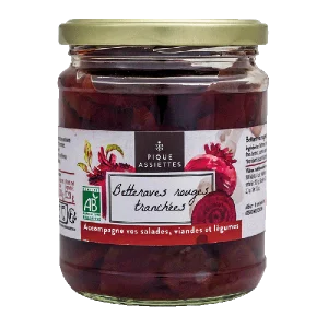 Pique Assiettes -- Betteraves rouges tranchées bio - 220 g