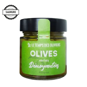 Le Temps Des Oliviers -- Olives vertes dénoyautées bio (en saumure) (origine Italie) - 90 g